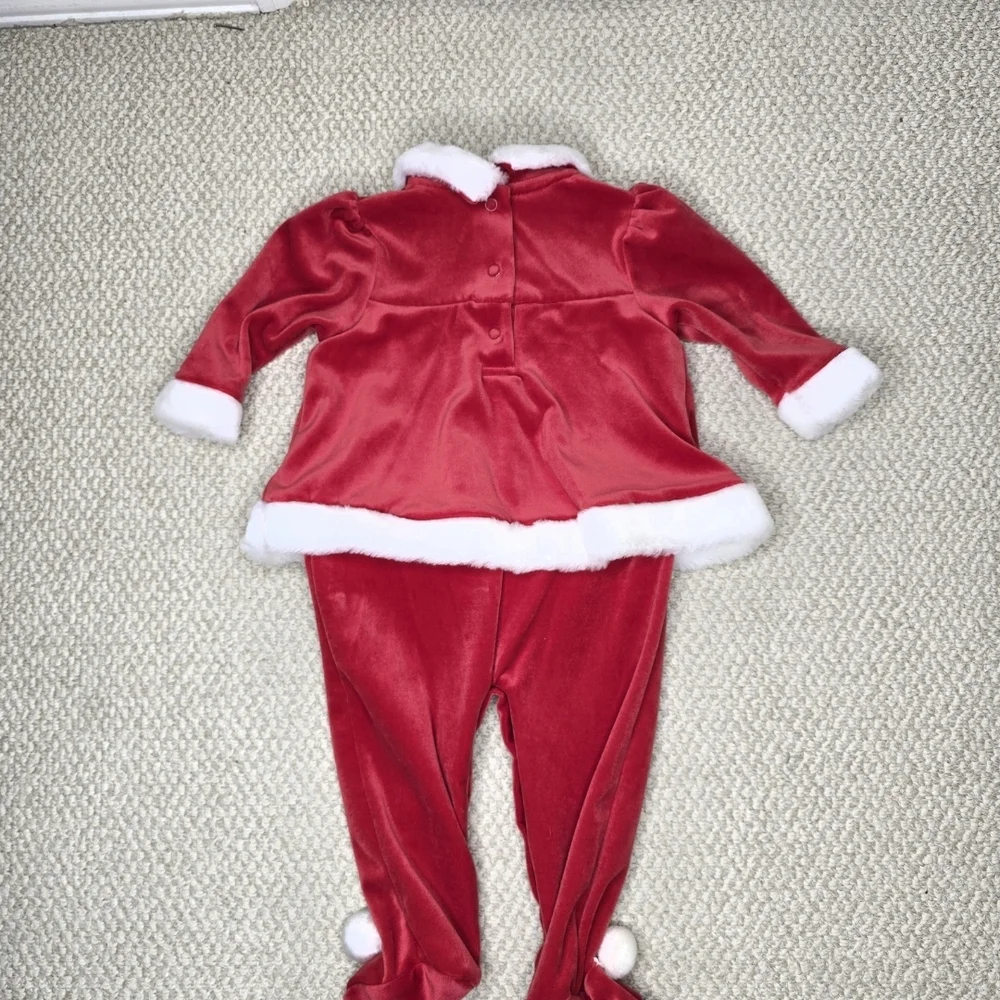 Kids Red Santa Costume with White Trim 6-9 Mons